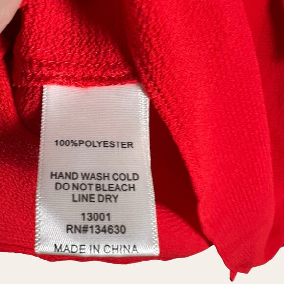 Anthropologie Sunday in Brooklyn Red Asymmetric Ruffled Sleeveless Top Size XS - Picture 4 of 6